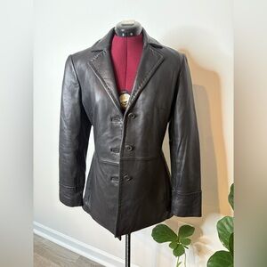 Vintage jones New York Women's Black Leather Jacket